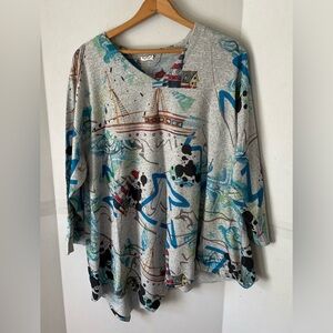 Et Lois xl long sleeve  print shirt lighthouse